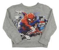 Sivá melírovaná mikina so Spider-manem Marvel