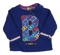 Kobaltově modrá mikina s auty Baker 