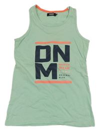 Světlemodré tílko s nápisy 