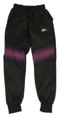 Černé sportovní kalhoty se vzorem a logem Nike