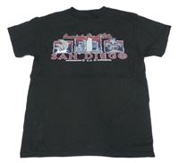 Černé tričko s potiskem 