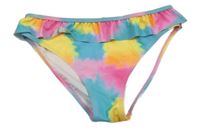 Barevné plavkové kalhotky s volánky 