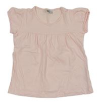 Svetloružové nařasené tričko Infinity