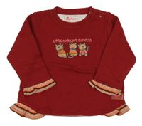 Červená podšitá mikina s mačkami Sigikid