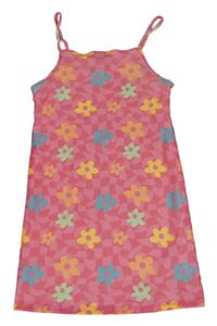 Ružové kvietkovane tylové šaty Primark