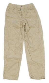 Béžové menšestrové loose fit nohavice H&M