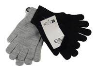 2set - Černé + šedé pletené prstové rukavice C&A