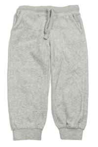 Svetlosivé melírované zamatové tepláky zn. so cute