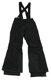 Nové - černé šusťákové zimní oteplovačky s kšandami Falcon