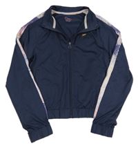 Tmavomodrá prepínaci športová mikina s batikovaným pruhom PRIMARK