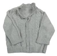 Svetlosivý melírovaný vzorovaný prepínaci sveter s golierikom Matalan