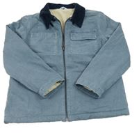 Modrá riflová zateplená bunda s límečkem M&S