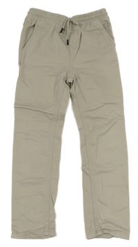 Béžové slim plátěné kalhoty Denim Co.