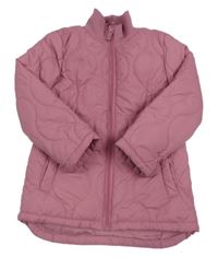 Starorůžová prošívaná šusťáková přechodová parka Topolino