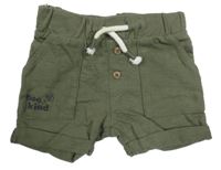 Khaki teplákové kraťasy s nápismi a včielkou C&A