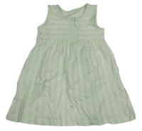 Světlezeleno-biele pruhované šaty George