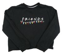 Čierna crop mikina s nápisem - F.R.I.E.N.D.S PRIMARK