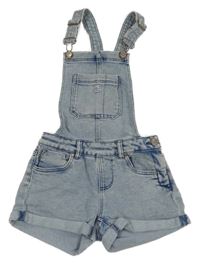 Modré šisované super skinny riflové laclové kraťasy BLUE RIDGE