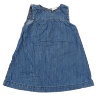 Modré rifľové šaty H&M