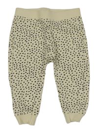 Smetanovo-černé puntíkaté tepláky ZEEMAN