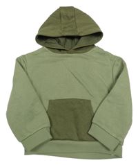 Khaki mikina s vreckom a kapucňou PRIMARK