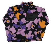 Černo-lila vzorovaná huňatá podšitá bunda zn. Next