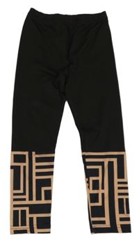 Černé sportovní legíny se vzorem