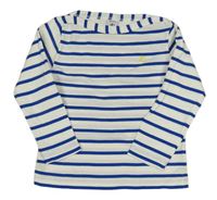 Bílo-modré pruhované triko Petit Bateau