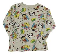 Světlešedé melírované triko s klukem - Ryan's World Next