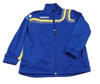 Modrá športová prepínaci mikina s pruhmi Uhlsport