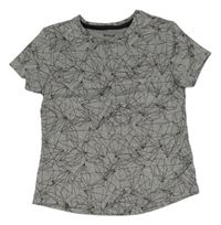 Sivé melírované vzorované športové funkčné tričko Crivit