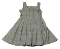 Sivo-čierno-hnedé kockované šaty Matalan