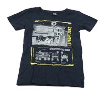 Tmavomodré tričko s vesmírným motivem Dopodopo