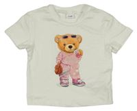 Bílé tričko s medvědem