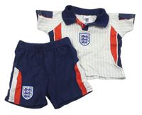 2 set - Modro-biele polo tričko - England + kraťasy