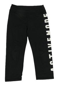 Čierne športové crop legíny s nápisom H&M