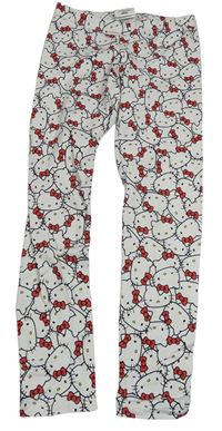 Bílé vzorované legíny s Hello Kitty Benetton