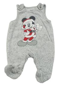 Šedé sametové dupačky s Mickeym C&A