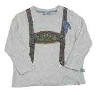 Bílé triko s potiskem kšand Liegelind