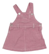 Ružovo-biele pruhované plátenné na traké šaty Jasper Conran