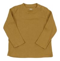 Hnedé rebrované tričko F&F