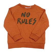 Tehlově červená mikina s nápisom Name it