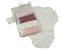 Nové - 5x bílo-růžové vzorované body dunnes 