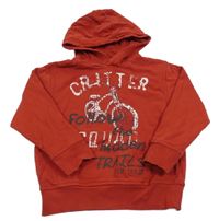 Červená mikina s bicyklom a kapucňou Tom Tailor