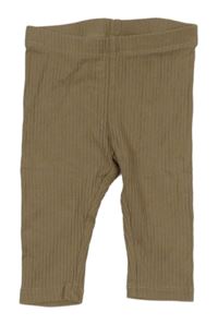 Hnedé rebrované legíny