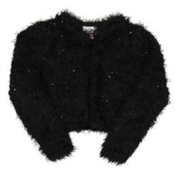 Čierne chlpaté prepínaci bolerko s flitrami Topolino