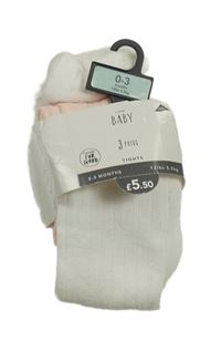 Nové - 3x punčocháče - 2x bílé + světlerůžové George