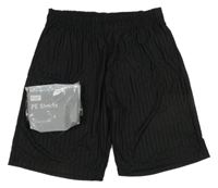 Nové - černé sportovní pruhované kraťasy F&F