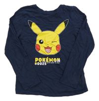 Tmavomodré tričko s Pikachu C&A
