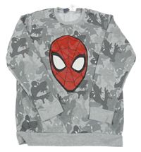Sivá vzorovaná mikina so Spidermanem Marvel